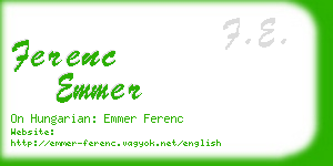 ferenc emmer business card